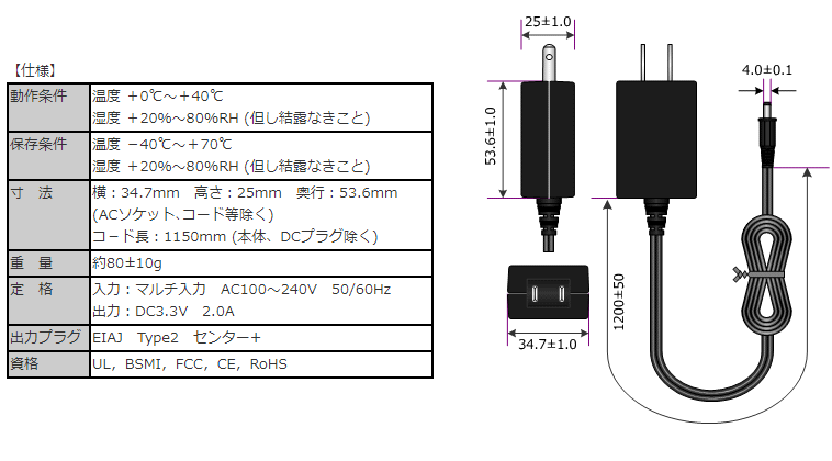 ACアダプタ